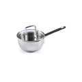 Nerūsējošā Tērauda Mērču Katliņš ar stikla vāku Rosmarino Pour&Cook II, 1 l - 16 cm