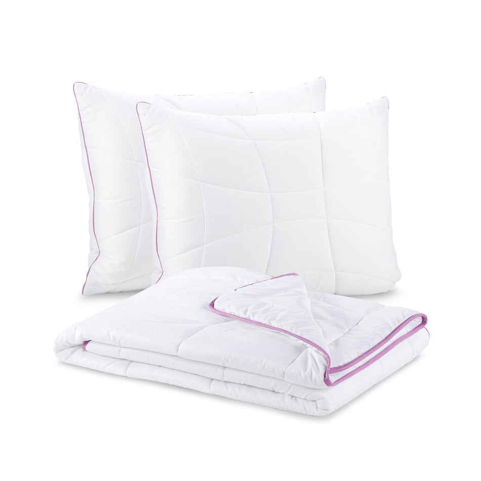 3 daļīgs segas un spilvenu komplekts Vitapur Lavender Provence Summer