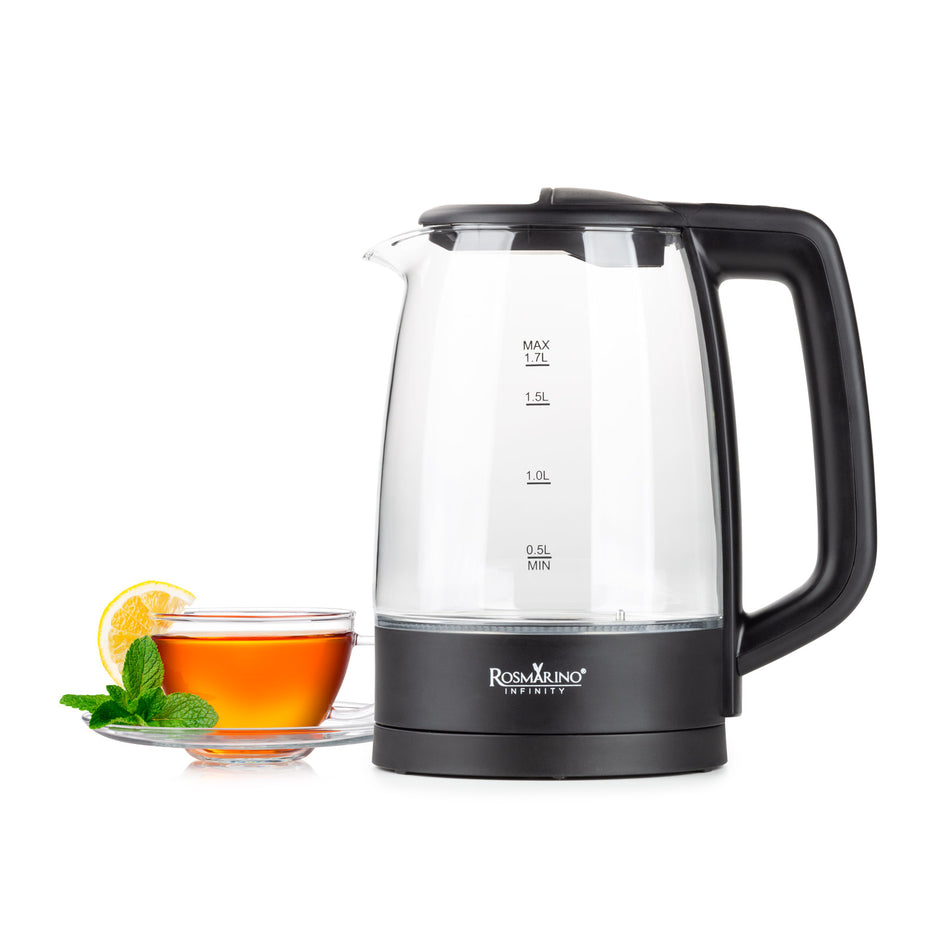 Elektriskā stikla tējkanna Rosmarino Vitalia GlowHeat