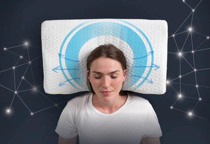 Inovatīva ergonomiska forma ar īpašu padziļinājumu, lai samazinātu mētāšanos un grozīšanos.