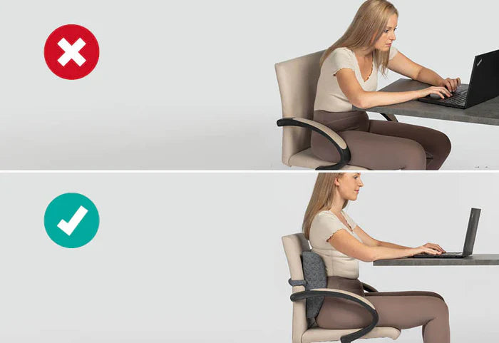 Ergonomiskais spilvens palīdz uzturēt pareizu ķermeņa izlīdzinājumu.
