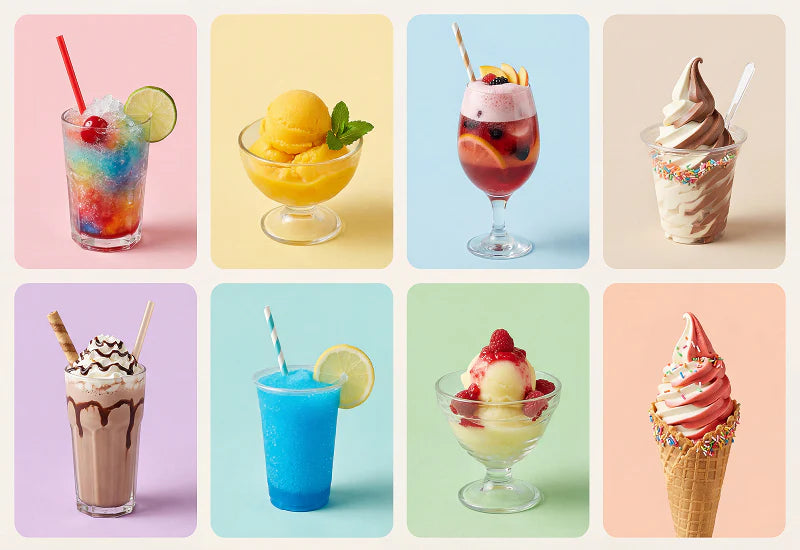 Ledus putriņa, sorbets, kokteilis vai mīkstais saldējums – izvēle ir Jūsu rokās