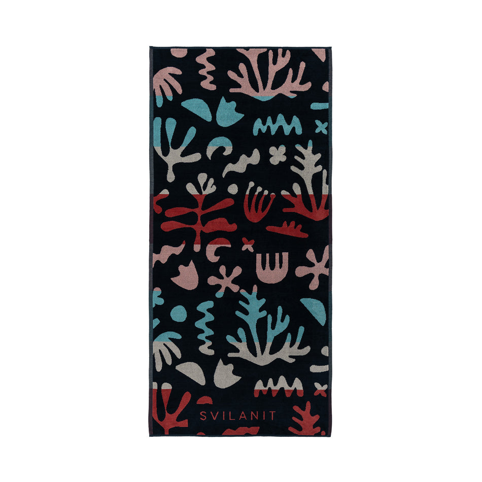 Svilanit premium pludmales dvielis Funky Seaworld, 70 x 150 cm