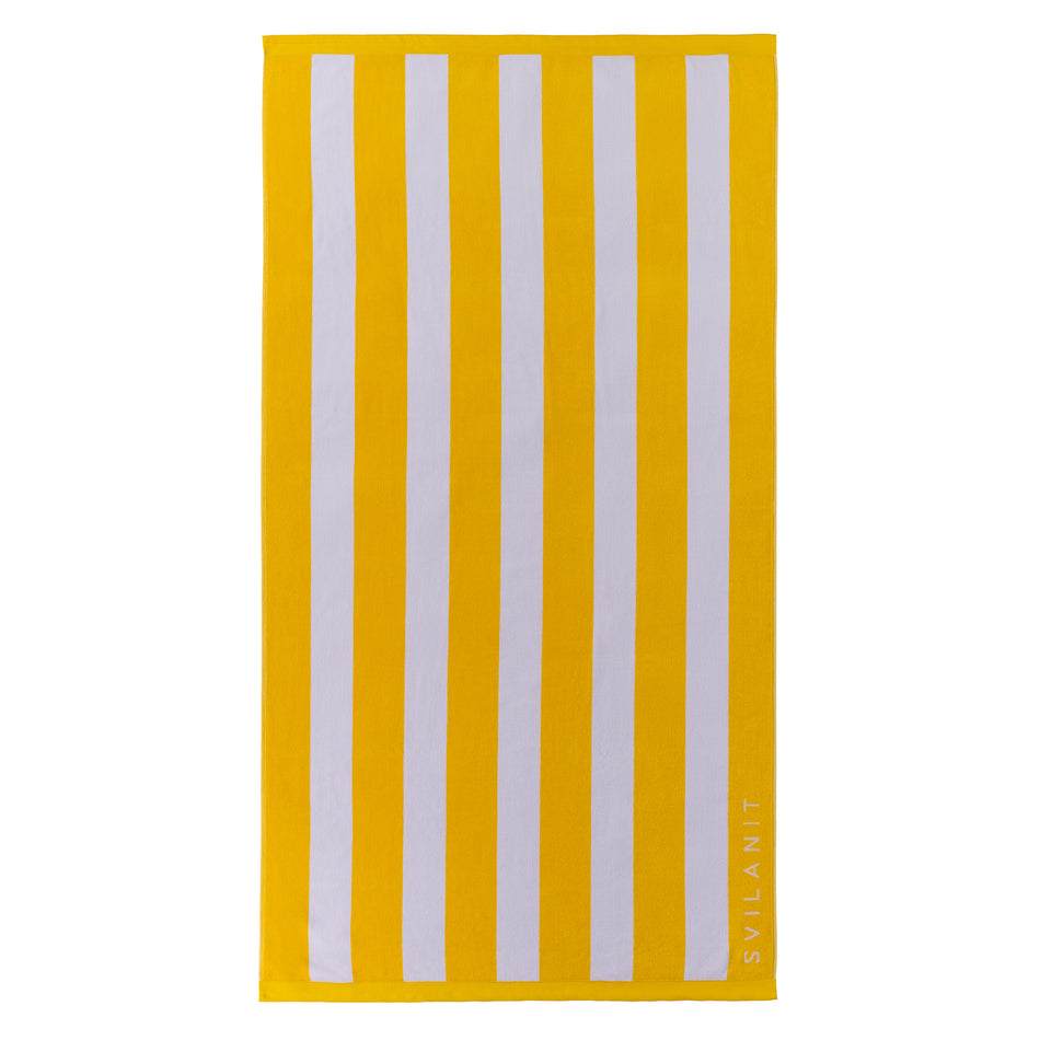 Svilanit premium liels pludmales dvielis Yellow, 100 x 180 cm