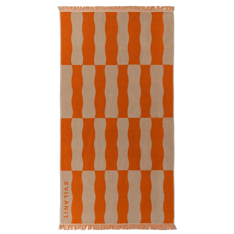 Svilanit premium liels pludmales dvielis Retro, 100 x 180 cm