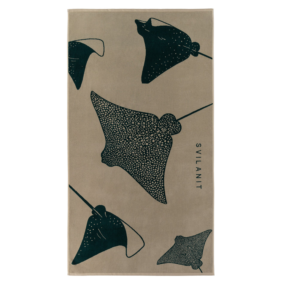 Svilanit premium liels pludmales dvielis Mantas, 100 x 180 cm