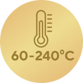 Temperatūras diapazons 60–240 °C